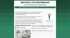 Desktop Screenshot of masterfullifeperformance.com